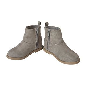 Toddler Size 5 Old Navy Girls Faux-Suede Side-Zip Ankle Boots
